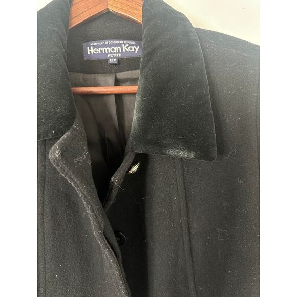 Herman Kay Vintage Wool Coat sz 12P - Picture 2 of 7